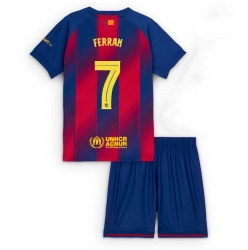 Fotbollsset Barn Barcelona Ferran Torres #7 Hemmatröja 2025-26 Mini-Kit Kortärmad (+ korta byxor)