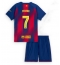 Fotbollsset Barn Barcelona Ferran Torres #7 Hemmatröja 2025-26 Mini-Kit Kortärmad (+ korta byxor)