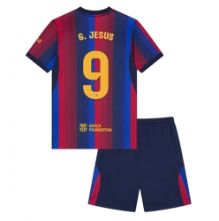 Fotbollsset Barn Barcelona Gabriel Jesus #9 Hemmatröja 2026-27 Mini-Kit Kortärmad (+ korta byxor)