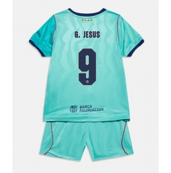 Fotbollsset Barn Barcelona Gabriel Jesus #9 Tredje Tröja 2026-27 Mini-Kit Kortärmad (+ korta byxor)