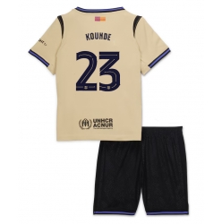 Fotbollsset Barn Barcelona Jules Kounde #23 Bortatröja 2025-26 Mini-Kit Kortärmad (+ korta byxor)