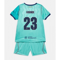 Fotbollsset Barn Barcelona Jules Kounde #23 Tredje Tröja 2026-27 Mini-Kit Kortärmad (+ korta byxor)
