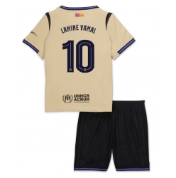 Fotbollsset Barn Barcelona Lamine Yamal #10 Bortatröja 2025-26 Mini-Kit Kortärmad (+ korta byxor)