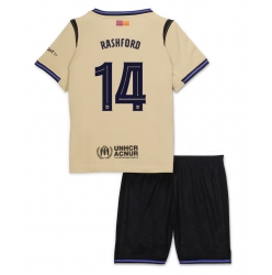 Fotbollsset Barn Barcelona Marcus Rashford #14 Bortatröja 2025-26 Mini-Kit Kortärmad (+ korta byxor)