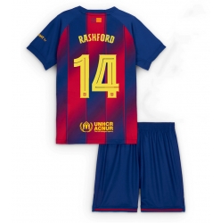 Fotbollsset Barn Barcelona Marcus Rashford #14 Hemmatröja 2025-26 Mini-Kit Kortärmad (+ korta byxor)
