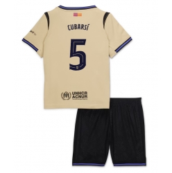 Fotbollsset Barn Barcelona Pau Cubarsi #5 Bortatröja 2025-26 Mini-Kit Kortärmad (+ korta byxor)