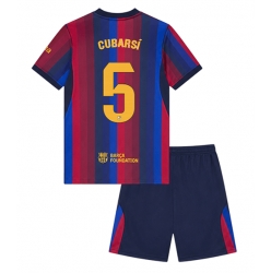 Fotbollsset Barn Barcelona Pau Cubarsi #5 Hemmatröja 2026-27 Mini-Kit Kortärmad (+ korta byxor)
