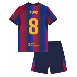 Fotbollsset Barn Barcelona Pedri Gonzalez #8 Hemmatröja 2026-27 Mini-Kit Kortärmad (+ korta byxor)