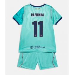 Fotbollsset Barn Barcelona Raphinha Belloli #11 Tredje Tröja 2026-27 Mini-Kit Kortärmad (+ korta byxor)