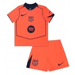 Fotbollsset Barn Barcelona Tredje Tröja 2025-26 Mini-Kit Kortärmad (+ korta byxor)