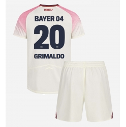 Fotbollsset Barn Bayer Leverkusen Alejandro Grimaldo #20 Bortatröja 2025-26 Mini-Kit Kortärmad (+ korta byxor)