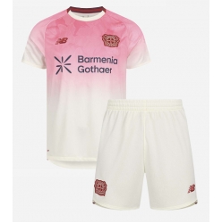 Fotbollsset Barn Bayer Leverkusen Bortatröja 2025-26 Mini-Kit Kortärmad (+ korta byxor)