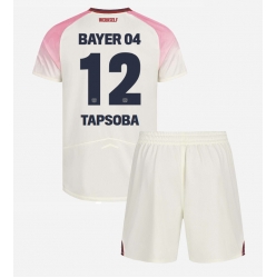 Fotbollsset Barn Bayer Leverkusen Edmond Tapsoba #12 Bortatröja 2025-26 Mini-Kit Kortärmad (+ korta byxor)