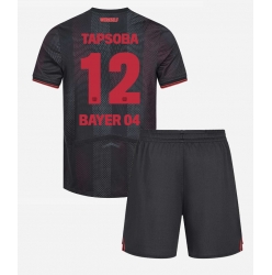 Fotbollsset Barn Bayer Leverkusen Edmond Tapsoba #12 Hemmatröja 2025-26 Mini-Kit Kortärmad (+ korta byxor)