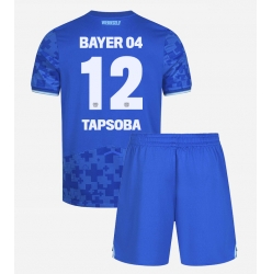 Fotbollsset Barn Bayer Leverkusen Edmond Tapsoba #12 Tredje Tröja 2025-26 Mini-Kit Kortärmad (+ korta byxor)