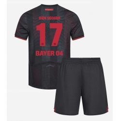 Fotbollsset Barn Bayer Leverkusen Eliesse Ben Seghir #17 Hemmatröja 2025-26 Mini-Kit Kortärmad (+ korta byxor)