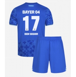 Fotbollsset Barn Bayer Leverkusen Eliesse Ben Seghir #17 Tredje Tröja 2025-26 Mini-Kit Kortärmad (+ korta byxor)