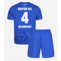 Fotbollsset Barn Bayer Leverkusen Jarell Quansah #4 Tredje Tröja 2025-26 Mini-Kit Kortärmad (+ korta byxor)