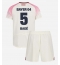 Fotbollsset Barn Bayer Leverkusen Loic Bade #5 Bortatröja 2025-26 Mini-Kit Kortärmad (+ korta byxor)