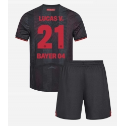Fotbollsset Barn Bayer Leverkusen Lucas Vazquez #21 Hemmatröja 2025-26 Mini-Kit Kortärmad (+ korta byxor)
