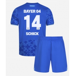 Fotbollsset Barn Bayer Leverkusen Patrik Schick #14 Tredje Tröja 2025-26 Mini-Kit Kortärmad (+ korta byxor)