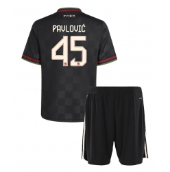 Fotbollsset Barn Bayern Munich Aleksandar Pavlovic #45 Tredje Tröja 2025-26 Mini-Kit Kortärmad (+ korta byxor)