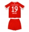 Fotbollsset Barn Bayern Munich Alphonso Davies #19 Hemmatröja 2025-26 Mini-Kit Kortärmad (+ korta byxor)