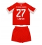 Fotbollsset Barn Bayern Munich Konrad Laimer #27 Hemmatröja 2025-26 Mini-Kit Kortärmad (+ korta byxor)