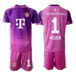 Fotbollsset Barn Bayern Munich Manuel Neuer #1 Målvakt Tredje Tröja 2025-26 Mini-Kit Kortärmad (+ korta byxor)