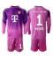 Fotbollsset Barn Bayern Munich Manuel Neuer #1 Målvakt Tredje Tröja 2025-26 Mini-Kit Långärmad (+ korta byxor)