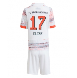 Fotbollsset Barn Bayern Munich Michael Olise #17 Bortatröja 2025-26 Mini-Kit Kortärmad (+ korta byxor)