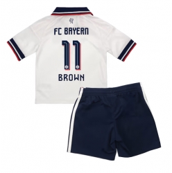 Fotbollsset Barn Bayern Munich Nathaniel Brown #11 Bortatröja 2026-27 Mini-Kit Kortärmad (+ korta byxor)