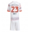 Fotbollsset Barn Bayern Munich Sacha Boey #23 Bortatröja 2025-26 Mini-Kit Kortärmad (+ korta byxor)