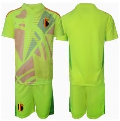 Fotbollsset Barn Belgien Målvakt Bortatröja EM 2024 Mini-Kit Kortärmad (+ korta byxor)