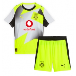 Fotbollsset Barn Borussia Dortmund Bortatröja 2025-26 Mini-Kit Kortärmad (+ korta byxor)