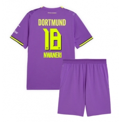 Fotbollsset Barn Borussia Dortmund Ethan Nwaneri #18 Tredje Tröja 2026-27 Mini-Kit Kortärmad (+ korta byxor)