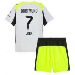 Fotbollsset Barn Borussia Dortmund Jobe Bellingham #7 Bortatröja 2025-26 Mini-Kit Kortärmad (+ korta byxor)