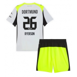 Fotbollsset Barn Borussia Dortmund Julian Ryerson #26 Bortatröja 2025-26 Mini-Kit Kortärmad (+ korta byxor)