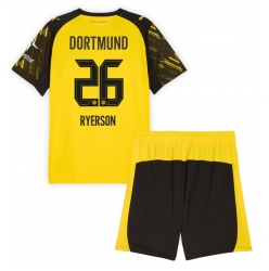 Fotbollsset Barn Borussia Dortmund Julian Ryerson #26 Hemmatröja 2025-26 Mini-Kit Kortärmad (+ korta byxor)