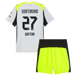 Fotbollsset Barn Borussia Dortmund Karim Adeyemi #27 Bortatröja 2025-26 Mini-Kit Kortärmad (+ korta byxor)