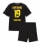 Fotbollsset Barn Borussia Dortmund Konstantinos Karetsas #19 Bortatröja 2026-27 Mini-Kit Kortärmad (+ korta byxor)