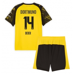 Fotbollsset Barn Borussia Dortmund Maximilian Beier #14 Hemmatröja 2025-26 Mini-Kit Kortärmad (+ korta byxor)