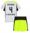 Fotbollsset Barn Borussia Dortmund Nico Schlotterbeck #4 Bortatröja 2025-26 Mini-Kit Kortärmad (+ korta byxor)