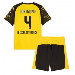 Fotbollsset Barn Borussia Dortmund Nico Schlotterbeck #4 Hemmatröja 2025-26 Mini-Kit Kortärmad (+ korta byxor)