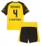 Fotbollsset Barn Borussia Dortmund Nico Schlotterbeck #4 Hemmatröja 2025-26 Mini-Kit Kortärmad (+ korta byxor)
