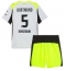 Fotbollsset Barn Borussia Dortmund Ramy Bensebaini #5 Bortatröja 2025-26 Mini-Kit Kortärmad (+ korta byxor)
