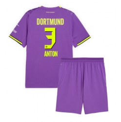 Fotbollsset Barn Borussia Dortmund Waldemar Anton #3 Tredje Tröja 2026-27 Mini-Kit Kortärmad (+ korta byxor)