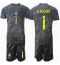 Fotbollsset Barn Brasilien Alisson Becker #1 Målvakt Bortatröja Copa America 2024 Mini-Kit Kortärmad (+ korta byxor)