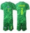 Fotbollsset Barn Brasilien Alisson Becker #1 Målvakt Hemmatröja Copa America 2024 Mini-Kit Kortärmad (+ korta byxor)