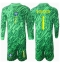 Fotbollsset Barn Brasilien Alisson Becker #1 Målvakt Hemmatröja Copa America 2024 Mini-Kit Långärmad (+ korta byxor)